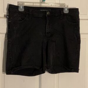 🍁Women’s Rock & Republic Black Denim Shorts sz 14
